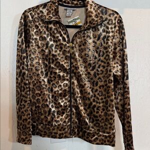Leopard Print Bomber Jacket